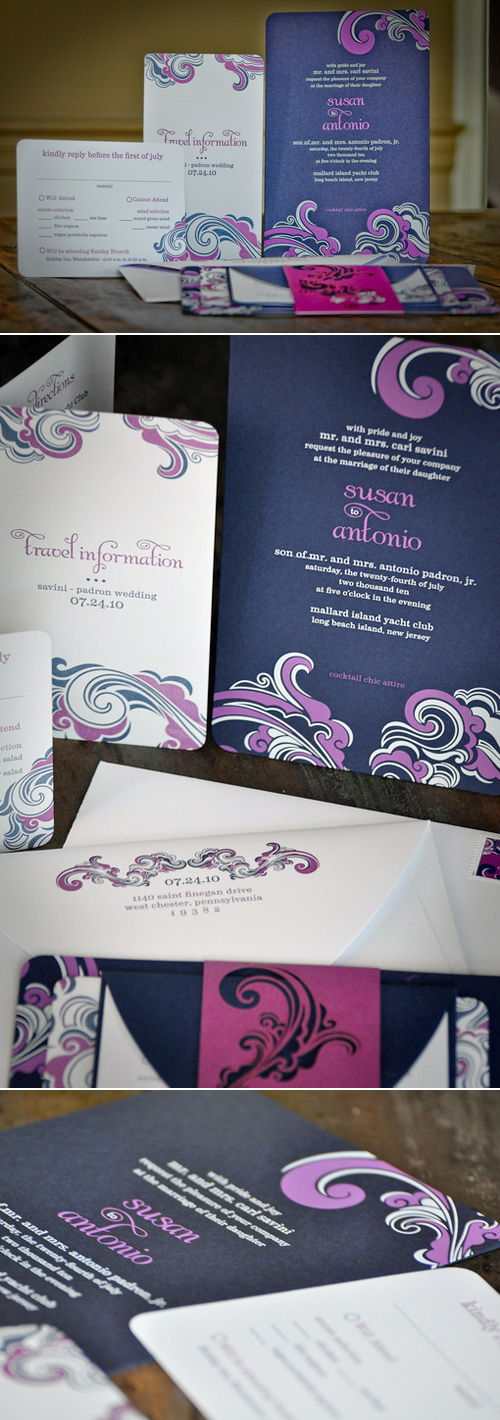 Louella Press Custom Letterpress Wedding Invitations