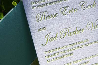 Luxe Expressions Letterpress Stationery
