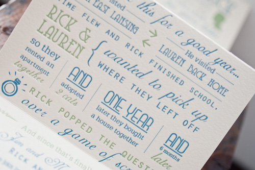 Meant to be Sent Letterpress Wedding Invitations