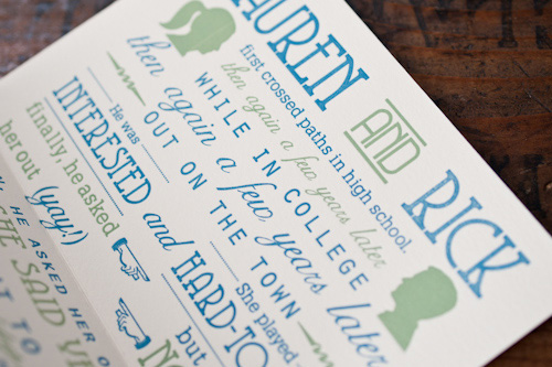 Meant to be Sent Letterpress Wedding Invitations