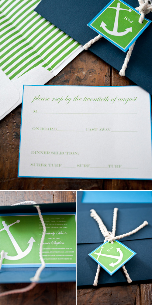 Meant to be Sent Nautical Wedding Invitations