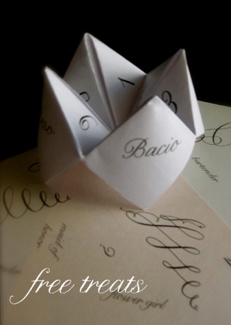 Nelly Script Font Crystal has also created the darling cootie catcher 