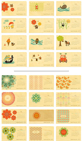 Night Owl Paper Goods Birch 2010 Calendars