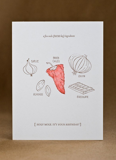 Letterpress Foodie Notes