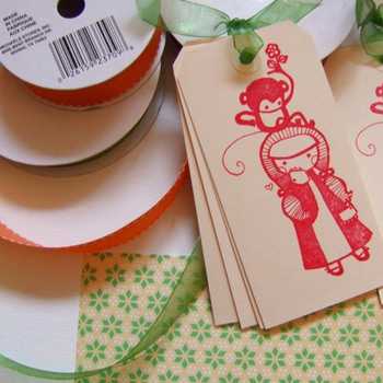 Ouou Little Monkey Gift Tags