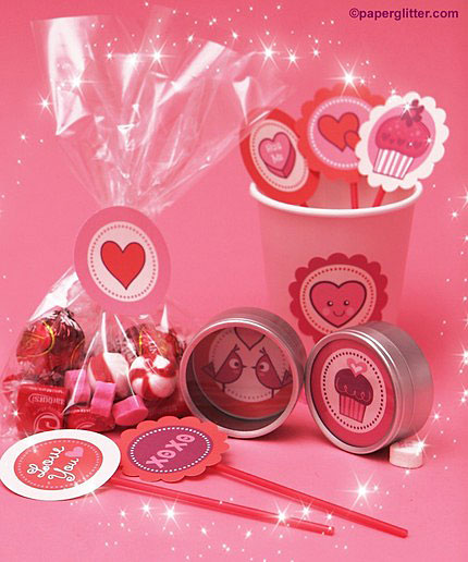 Paper Glitter Valentine Printables