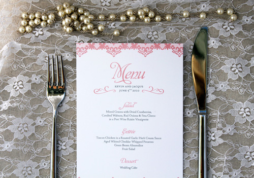 Paper Lovely Lacy Letterpress Wedding Invitations