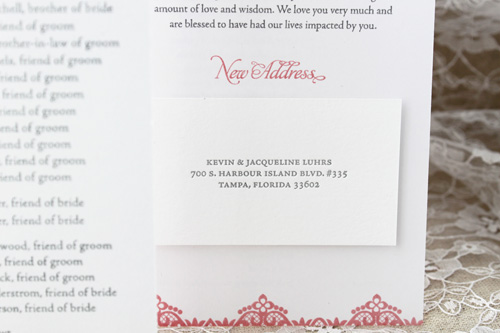Paper Lovely Lacy Letterpress Wedding Invitations