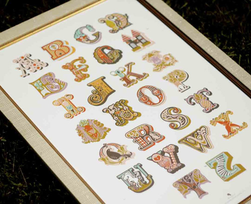Jeanie Nelson Paper Nut Decorative Alphabet Print