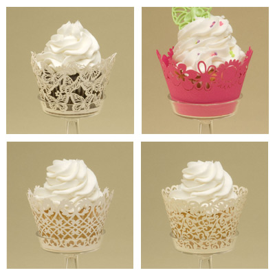 Paper Orchid Cupcake Wrappers