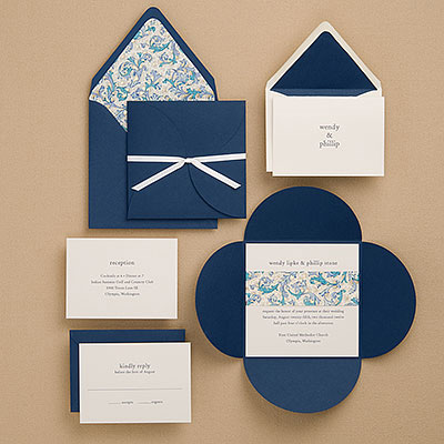 Paper Source Wedding Invitations Serif Type with Florentine