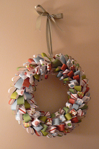 Paper Strips Wreath