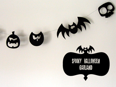 Black Garland, Halloween Garland, Garland for Halloween, Garland