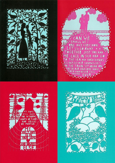 Rob Ryan Laser Cut Greeting Cards