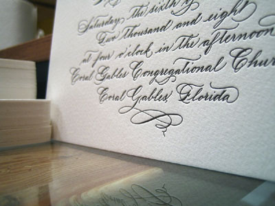 Parklife Press Quill Invitation