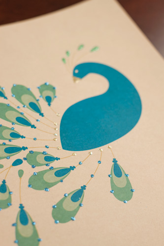 DIY Free Printable Peacock Print