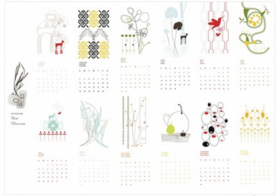 Pistachio Press INK+WIT Letterpress Calendar