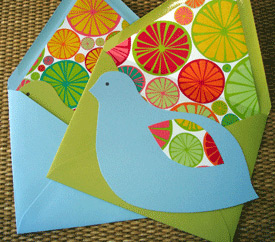 Posh Peacock Citrus Bird Cards