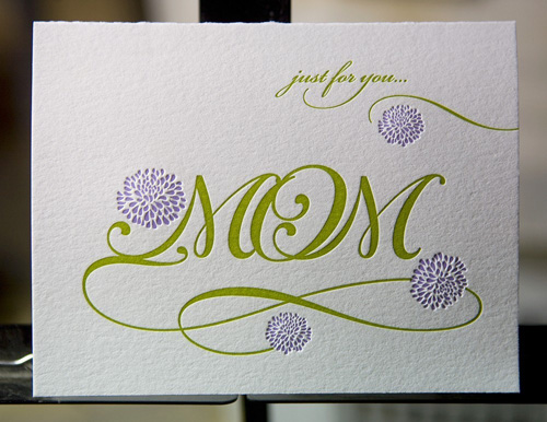 Red Oak Letterpress Mother's Day Card