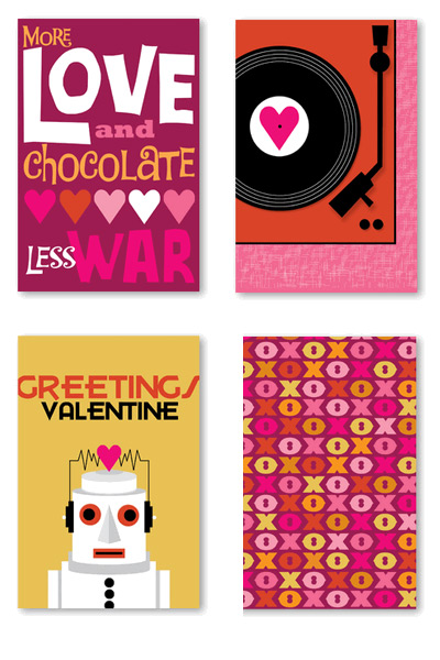 Rock Scissor Paper Valentine's Day Cards