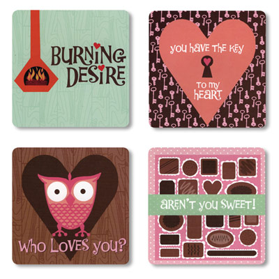 Rock Scissor Paper Valentine's Day Cards
