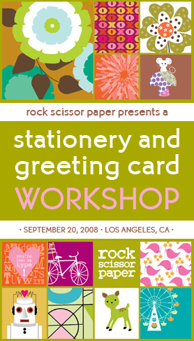 Rock Scissor Paper Stationery and Greeting Card Workshop