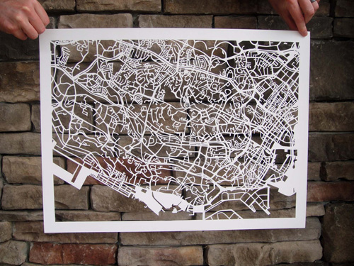 Karen O' Leary Singapore Papercut Map