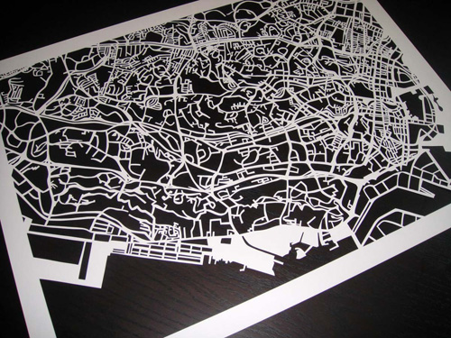 Karen O' Leary Singapore Papercut Map