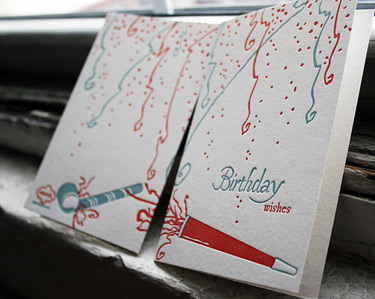 Smock Paper Letterpress Birthday Cards