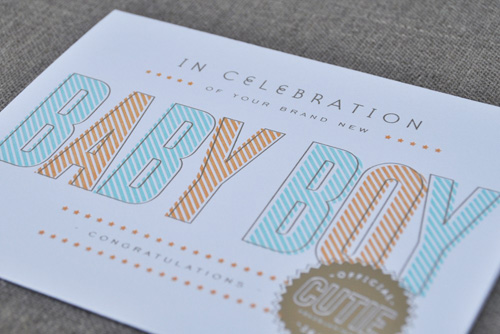 Letterpress Baby Congratulations Cards by The Social Type
