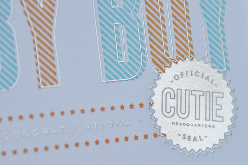 Letterpress Baby Congratulations Cards by The Social Type