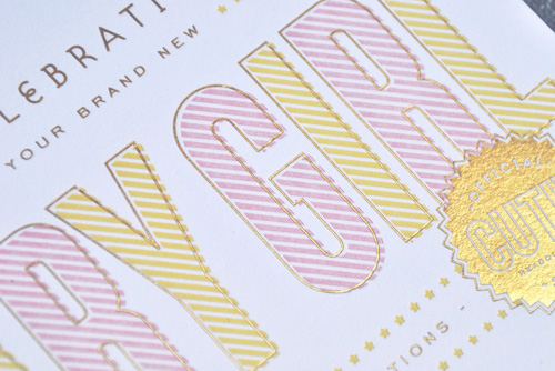 Letterpress Baby Congratulations Cards by The Social Type