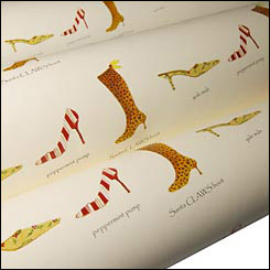 Holiday Shoes Wrapping Paper at Soleberry