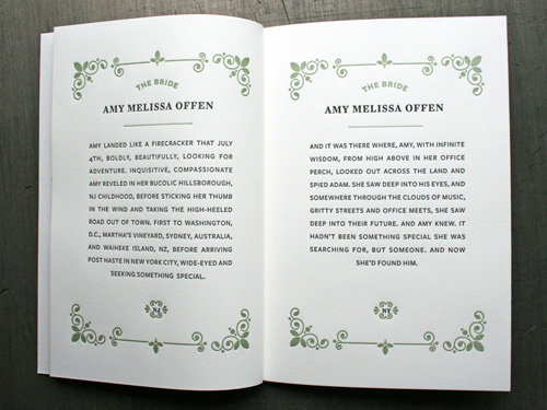 Stitched Booklet Wedding Invitations