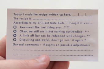 Recipe Review Post Its