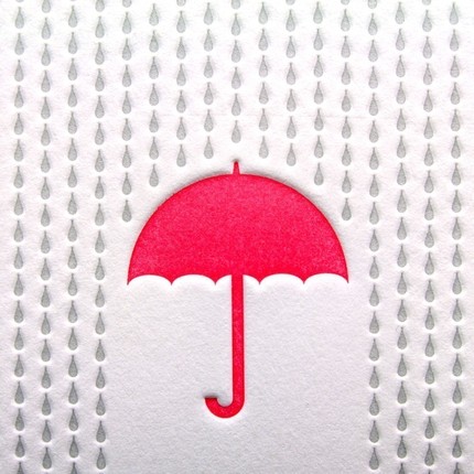 Umbrella Letterpress Cards