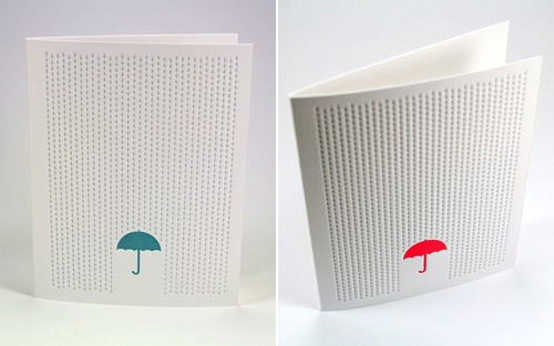 Umbrella Letterpress Cards