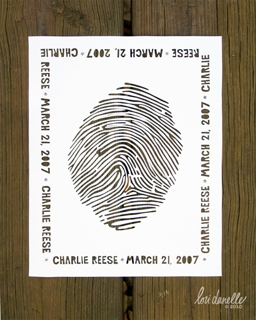Lori Danelle Fingerprint Paper Cuts