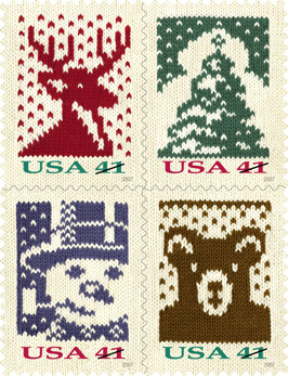 U.S. Holiday 2007 Postage Stamps