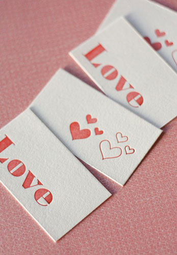 Dingbat Press Valentine's Day Letterpress