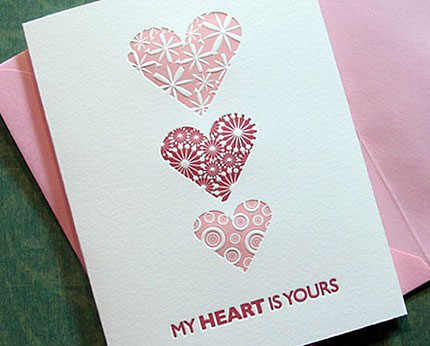 Sweet Harvey Letterpress Valentine's Day Cards