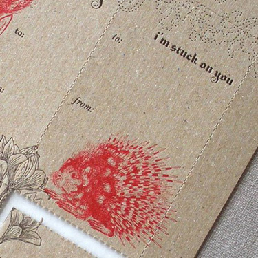 Delphine Woodland Creatures Letterpress Valentines