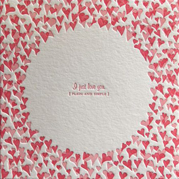 Elum Letterpress Valentine Card