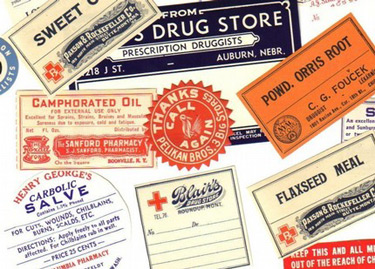 Vintage Pharmacy Labels