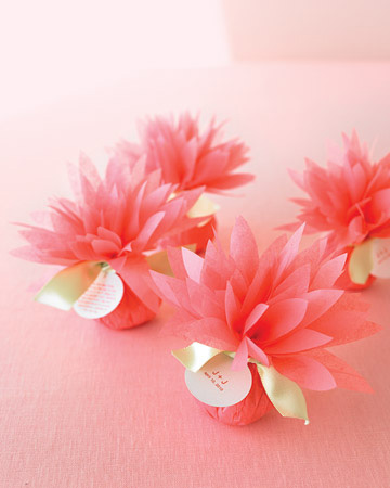 Tissue Paper Dahlia Favors