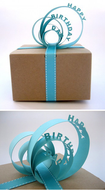 Dimensional Paper Cut Gift Toppers