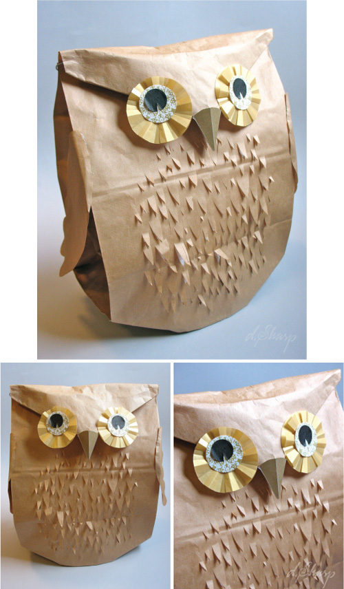 D. Sharp DIY Owl Paper Packaging