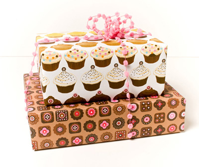 Whimsy Press Cupcakes and Chocolates Gift Wrap