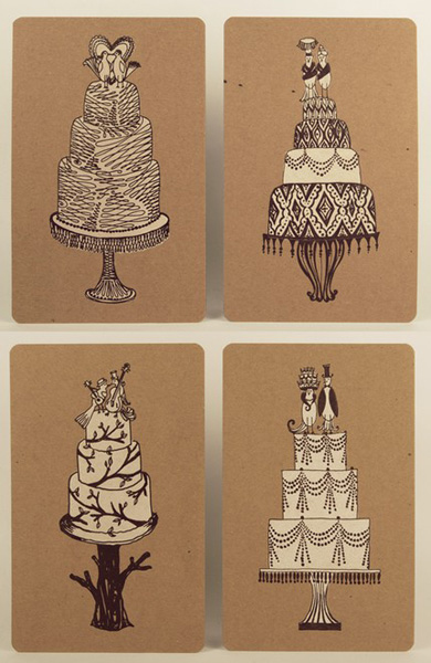 Bird Topper Letterpress Cards